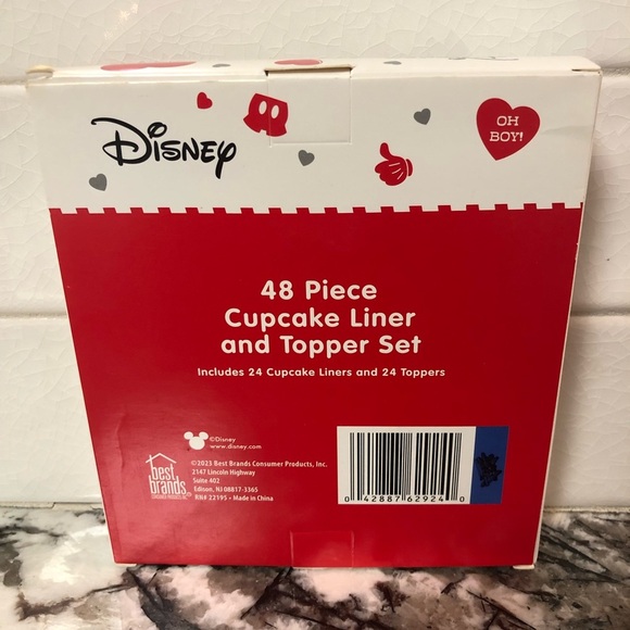 New Disney Minnie Mickey Mouse Cupcake Liners & Topper Set  - Valentines Day - Picture 5 of 6